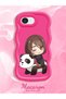 iPhone 16E Compatible Case Camera Protector Red Silicone Couple Phone Case Panda Pattern - 2