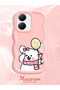 Poco X7 Pro Compatible Case Camera Protector Pink Silicone Couple Phone Case Cat Pattern - 2
