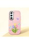 Tecno Camon 40 Pro 5g Compatible Case Camera Protector Pink Silicone Couple Phone Case with Floral Pattern