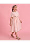 Girls Pink Sequin Flutter Sleeve Dress - 4