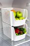 Stackable Flat Wide Basket 50860 - White