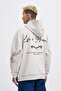 Men's Birds Embroidered Hooded Sweatshirt Space Gray - 4