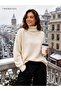 Women's Turtleneck Furry Oversized Sweater - 6