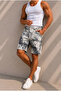 Men's Batik Washed Denim Jean Shorts Ke-1223 - 8