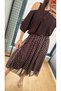 Bluzlu Polka Dot Chiffon Double Dress - 2