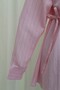 Striped Buttoned Modal Tunic with Side Laces - Pink - 7