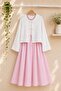 Powder Pink Poplin Skirt