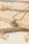 Elegant Elephant Figured Stylish Steel Necklace with Zircon Stone Detail - 4