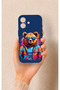 iPhone 17 Compatible Bear Pattern Silicone Case with Glasses