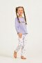 Girl's Cool Bear Purple Long Sleeve Pajama Set Rp3912-C-V2 - 2
