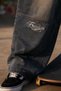 Freedom Embroidered Y2K Baggy Skater Denim Trousers - Regular Waist Non-Lycra Jeans E7026 - 3