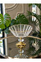 Premium Patented Glass Serving Bowl with Gold Legs |   Cake, Breakfast and Treat Presentation Plate/Bowl