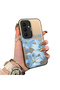 Samsung Galaxy S25 Fe Compatible Silicone Edge Hard Back Case Couple Phone Case with Floral Pattern