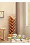 Rustic Elm Color Tree Bookshelf, Multi-Tier Narrow Freestanding Bookcase, Creative Space-Saving Storage & Display Rack for Living Room Bedroom Home - 2