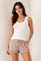 Women's Button Detailed U-Neck Thick Strap Flexible 2-Piece Basic Undershirt - 95% Cotton & Breathable Fabric - 2