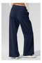 Women High Waist Wide Leg Casual Pants, Stitched Elastic Waistband Loose Fit Trousers