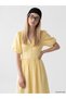 Peak New Season Yellow Balloon Sleeve Fitted Corset Dress - 2