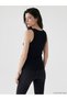 Vizyon New Season Black Crew Neck Women's Tank Top with Stones - 4