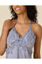 Women Mauve Padded Satin Chemise - 4