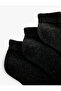 Cotton Basic 3-Piece Booties Socks Set - 3