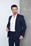 LACİVERT SLIM FIT CEKET - 4