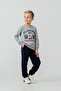 Boy's Printed Gray Long Sleeve Tracksuit Set Us2632-C-V1 - 6