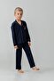 Boy's Pajama Set Embroidered Navy Blue Long Sleeve Pajama Set Us2643-C-V1 - 8