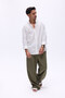 Super Baggy Linen Trousers with Elastic Waist - 7