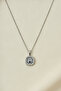 Modern Design Steel Heart Detailed Square End Chain Necklace - 5
