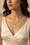 Steel Heart Motif Necklace with Stones and a Stone-Like Appearance for Women - Stylish and Elegant Design - 2
