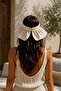 Women's Waterproof Sun Visor Wide Brim Uv Protection Summer Beach Hat Cream - 6