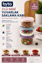 Set of 3 175 ml Mini Round Storage Containers with Lids Bpa Free Food Storage Container