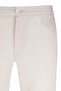 Ecru Regular Fit 100% Cotton Jogger Pants with Side Pockets - 3