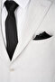 Gray Comfort Fit Striped Mono Collar Suit - 4