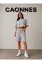 3-Piece Shorts for Women (Black-Grey-Navy Blue) Oversize Summer Shorts - Comfortable Fit Above the Knee Summer Product Anti-Sweat - 4