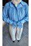 Women's Cotton Shirt with Drawstring Long Princess Shirt Code:Js26Prensesg - 5