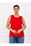 Women's Plus Size Viscose Strap Blouse Red