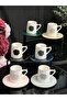 Acar Rozsa 6-Person Porcelain Coffee Cup Set