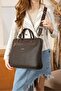 Women's Hand and Shoulder Bag Monogram Printed Brown - 3