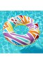 Techno Ring with Handle - Inflatable Colorful Ring - Inflatable Patterned Sea Ring - Geometric Patterned Swimming Ring - Colorful Inflatable Ring 107 Cm. - 2