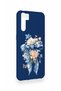 Oppo A91 Compatible Blue Ribbon Flower Pattern Silicone Case - 3