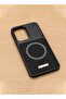 Samsung Galaxy S25 Ultra 5G 2025 Premium Metal Frameless Case Metallic Vegan Leather Magsafe Support Hard Case Cover - 2