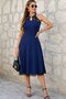 Women's off-the-shoulder lace midi dress with ring detail and viscose fabric - 3
