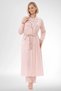 Women's Plus Size Floral Print Long Sleeve Robe+ Pajamas 3-Piece Set 80% Cotton 20% Viscose - 5