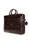 Mocha Croco Genuine Leather 15-16 Inch Macbook/Laptop Bag - 2