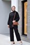 Strawberry Suit with Tunnel Lace-Up Sleeves and Elasticated Trousers - Black - 4