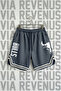 Bulls Printed Unisex Vortex Fabric Sports Training Shorts with Stripe Detail