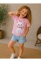 Girl's Crew Neck Printed Short Sleeve T-Shirt