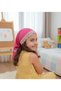 Girl's Lace Triangle Bonnet Fuchsia 100% Viscose Fabric Handmade Design Hair Accessory (Ages 2-9)