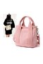Canvas Tote Bag for Women with Multi Pockets, Trendy Shoulder Handbag with Compartments for shopping, Work, Beach - 2